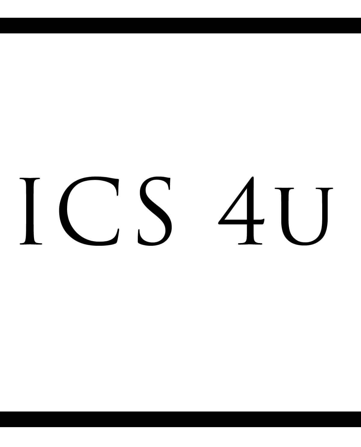 ICS 4U Computer Science