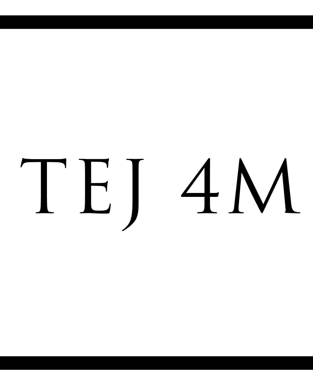 TEJ 4M Computer Engineering Technology